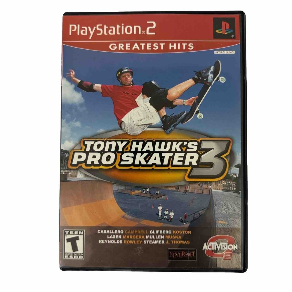 Activision Tony Hawk's Pro Skater 3 PS2 Game Greatest Hits Skateboarding 2001